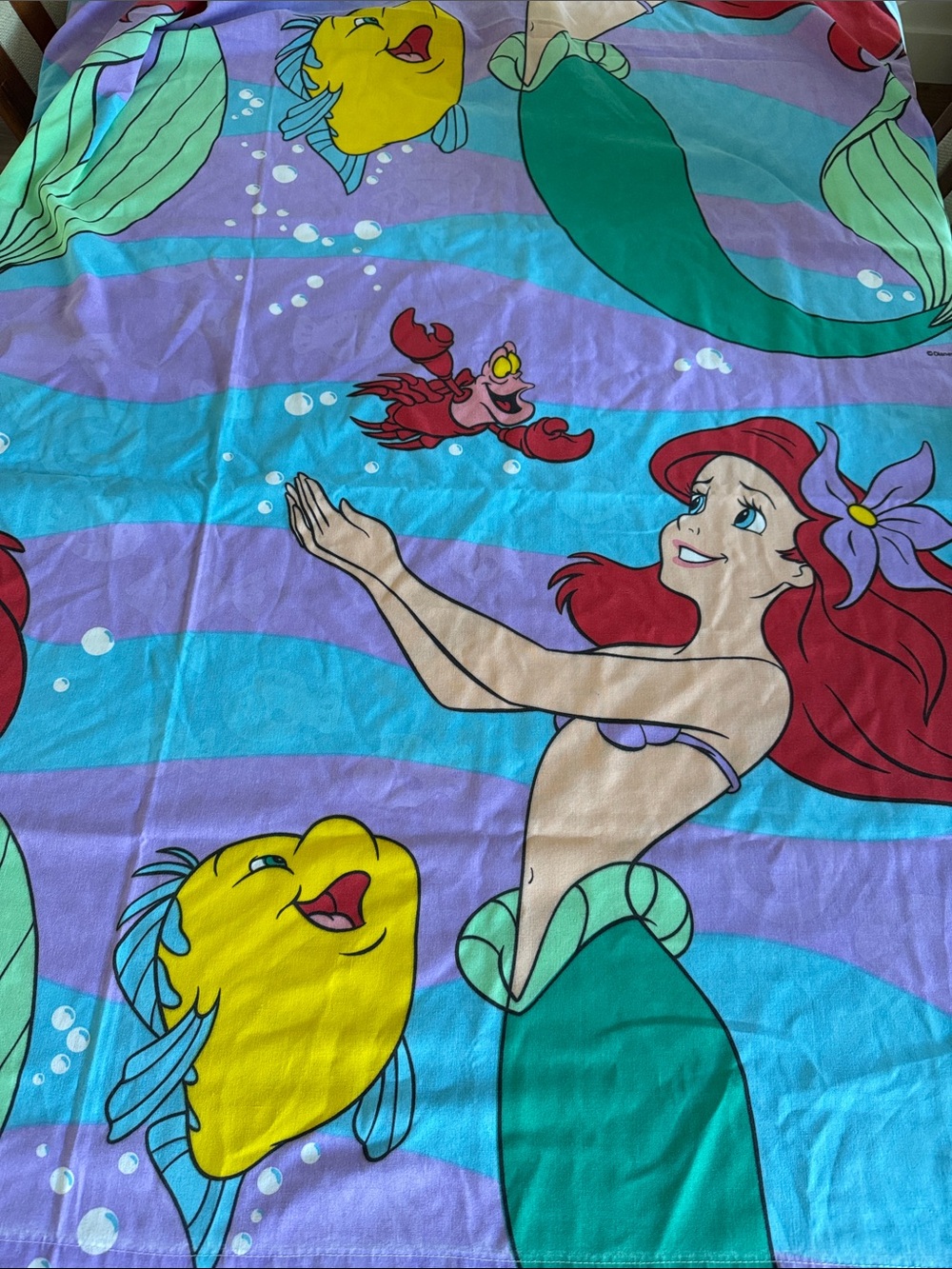Vintage Disney Little Mermaid Bedsheet
